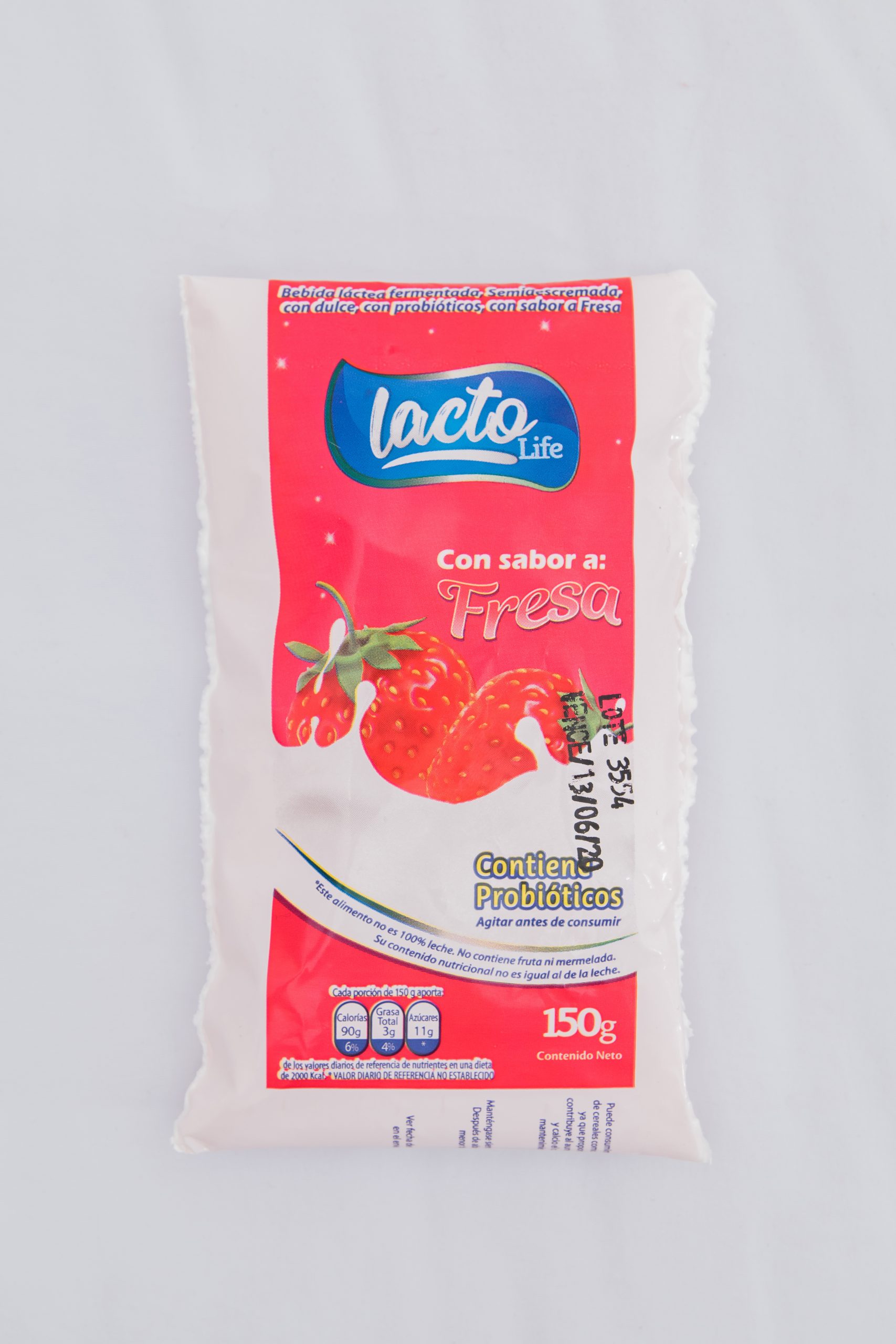 Bebida láctea de yogurt con probióticos