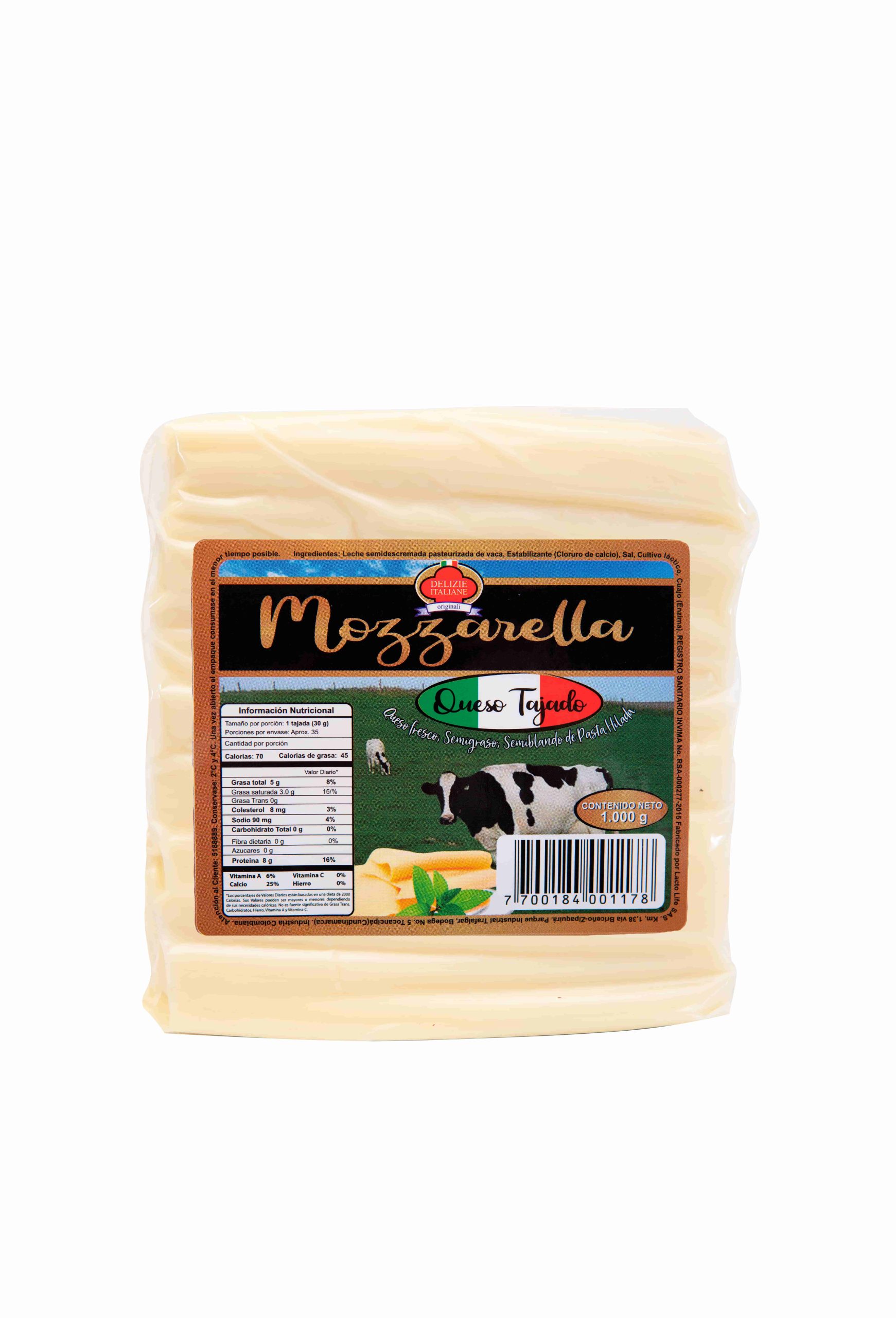 Mozzarella tajada de vaca